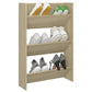 Wandschoenenkast 60X18X90 Cm Spaanplaat Sonoma Eikenkleurig