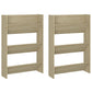 Wandschoenenkasten 2 St 60X18X90 Cm Spaanplaat Sonoma Eiken