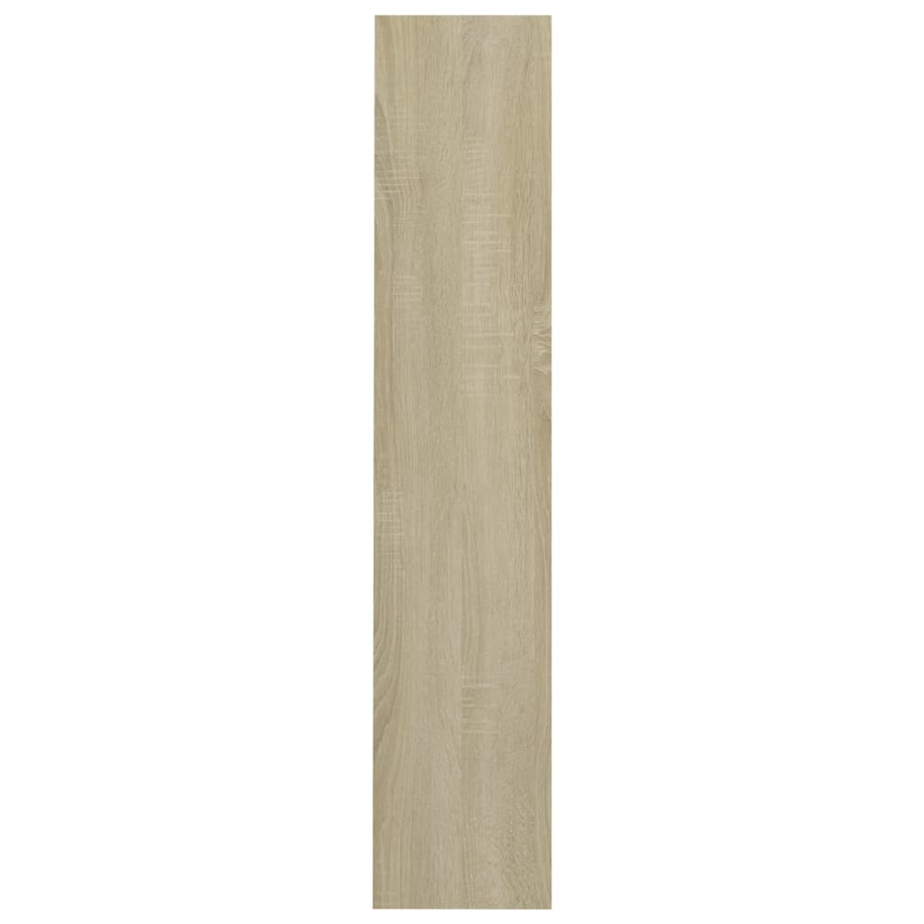 Wandschoenenkast 60X18X90 Cm Spaanplaat Wit Sonoma Eikenkleurig