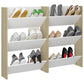 Wandschoenenkasten 2 St 60X18X90 Cm Spaanplaat Wit Sonoma Eiken