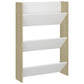 Wandschoenenkasten 2 St 60X18X90 Cm Spaanplaat Wit Sonoma Eiken