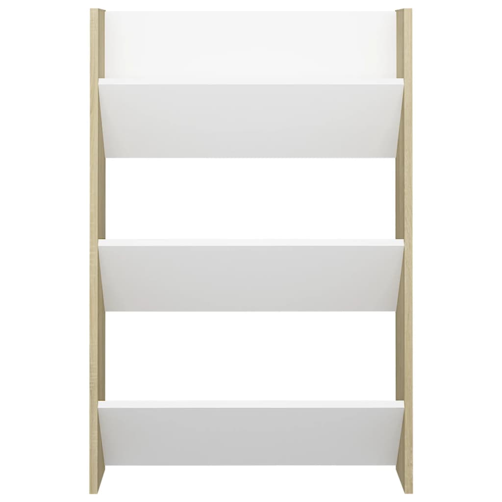 Wandschoenenkasten 2 St 60X18X90 Cm Spaanplaat Wit Sonoma Eiken