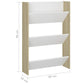 Wandschoenenkasten 2 St 60X18X90 Cm Spaanplaat Wit Sonoma Eiken