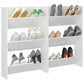 Wandschoenenkasten 2 St 60X18X90 Cm Spaanplaat Hoogglans Wit