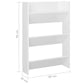 Wandschoenenkasten 2 St 60X18X90 Cm Spaanplaat Hoogglans Wit
