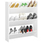 Wandschoenenkast 80X18X90 Cm Spaanplaat Wit