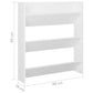 Wandschoenenkasten 2 St 80X18X90 Cm Spaanplaat Wit