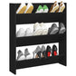 Wandschoenenkast 80X18X90 Cm Spaanplaat Zwart