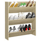 Wandschoenenkast 80X18X90 Cm Spaanplaat Sonoma Eikenkleurig