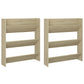 Wandschoenenkasten 2 St 80X18X90 Cm Spaanplaat Sonoma Eiken