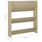 Wandschoenenkasten 2 St 80X18X90 Cm Spaanplaat Sonoma Eiken