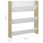 Wandschoenenkast 80X18X90 Cm Spaanplaat Wit Sonoma Eikenkleurig