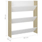 Wandschoenenkasten 2 St 80X18X90 Cm Spaanplaat Wit Sonoma Eiken