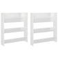 Wandschoenenkasten 2 St 80X18X90 Cm Spaanplaat Hoogglans Wit