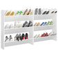 Wandschoenenkasten 2 St 80X18X90 Cm Spaanplaat Hoogglans Wit