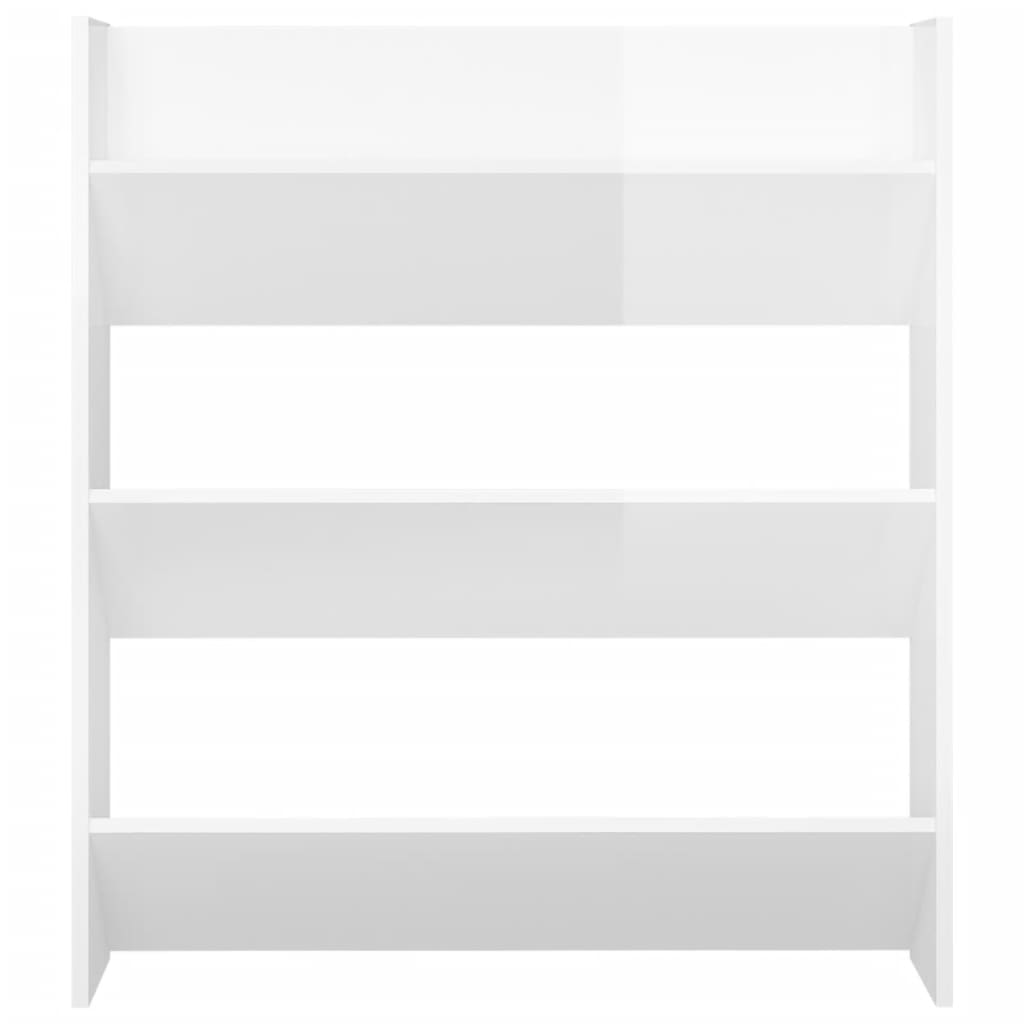 Wandschoenenkasten 2 St 80X18X90 Cm Spaanplaat Hoogglans Wit