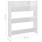 Wandschoenenkasten 2 St 80X18X90 Cm Spaanplaat Hoogglans Wit