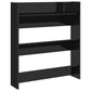 Wandschoenenkasten 2 St 80X18X90 Cm Spaanplaat Hoogglans Zwart