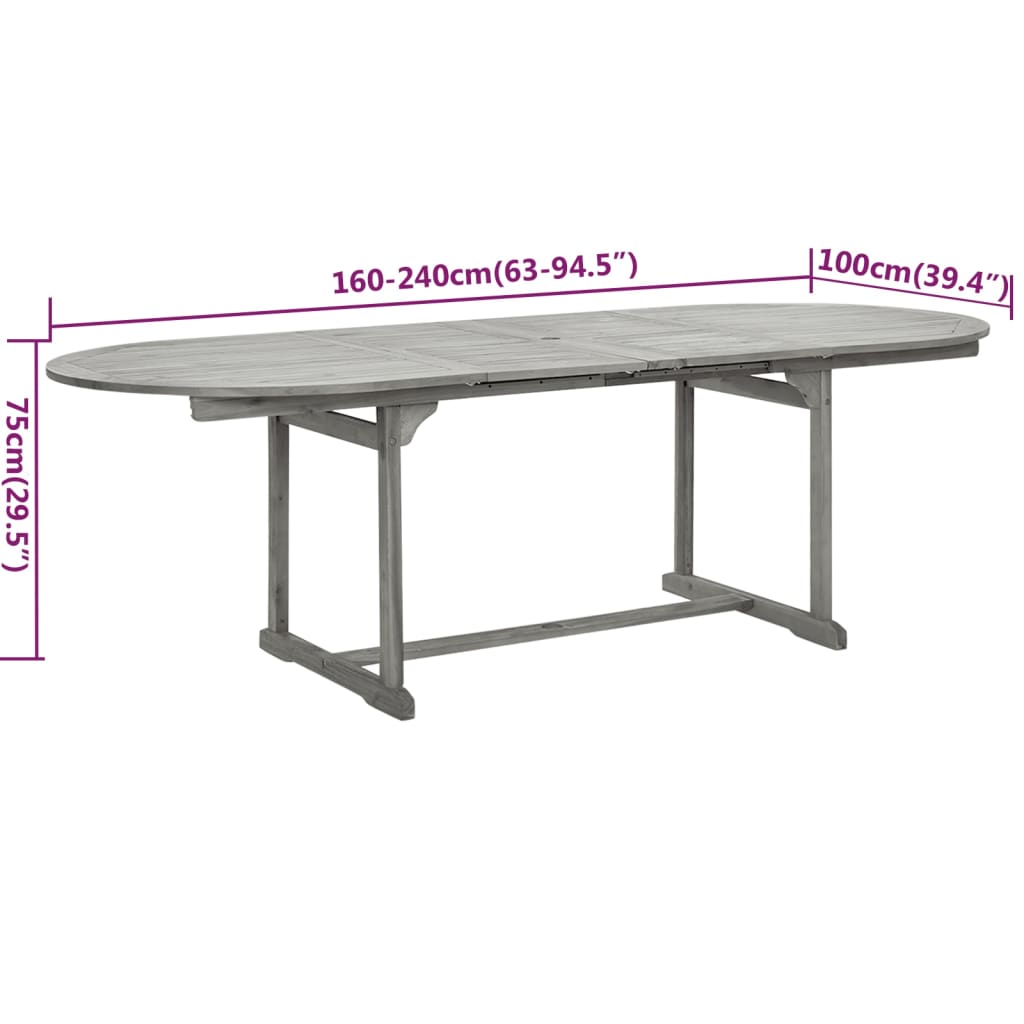 9-Delige Tuinset Massief Acaciahout