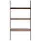 Ladderrek Met 3 Schappen 64X34X116 Cm Donkerbruin En Zwart