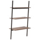 Ladderrek Met 3 Schappen 64X34X116 Cm Donkerbruin En Zwart