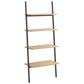 Ladderrek Met 4 Schappen 64X34X150,5 Cm Lichtbruin En Zwart