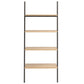 Ladderrek Met 4 Schappen 64X34X150,5 Cm Lichtbruin En Zwart