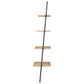 Ladderrek Met 4 Schappen 64X34X150,5 Cm Lichtbruin En Zwart