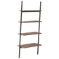 Ladderrek Met 4 Schappen 64X34X150,5 Cm Donkerbruin En Zwart