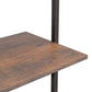 Ladderrek Met 3 Schappen 64X35X120,5 Cm Donkerbruin En Zwart