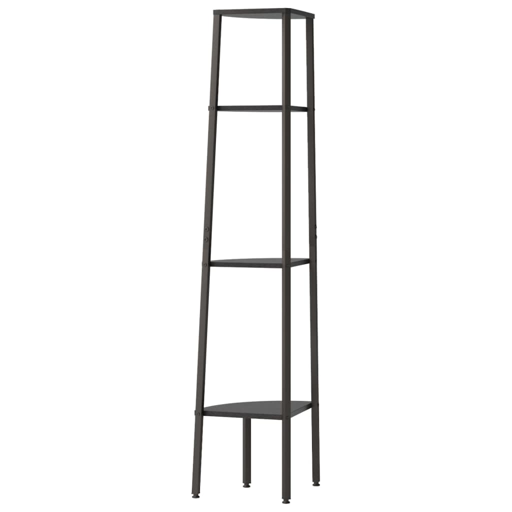 Hoekkastje Met 4 Schappen 45,5X31,5X150 Cm Zwart