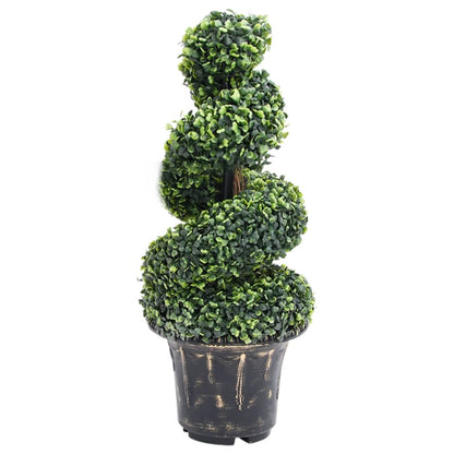 Kunstplant Met Pot Buxus Spiraal 89 Cm Groen