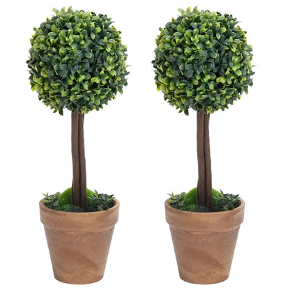 Kunstplanten Met Pot 2 St Buxus Bolvorming 56 Cm Groen