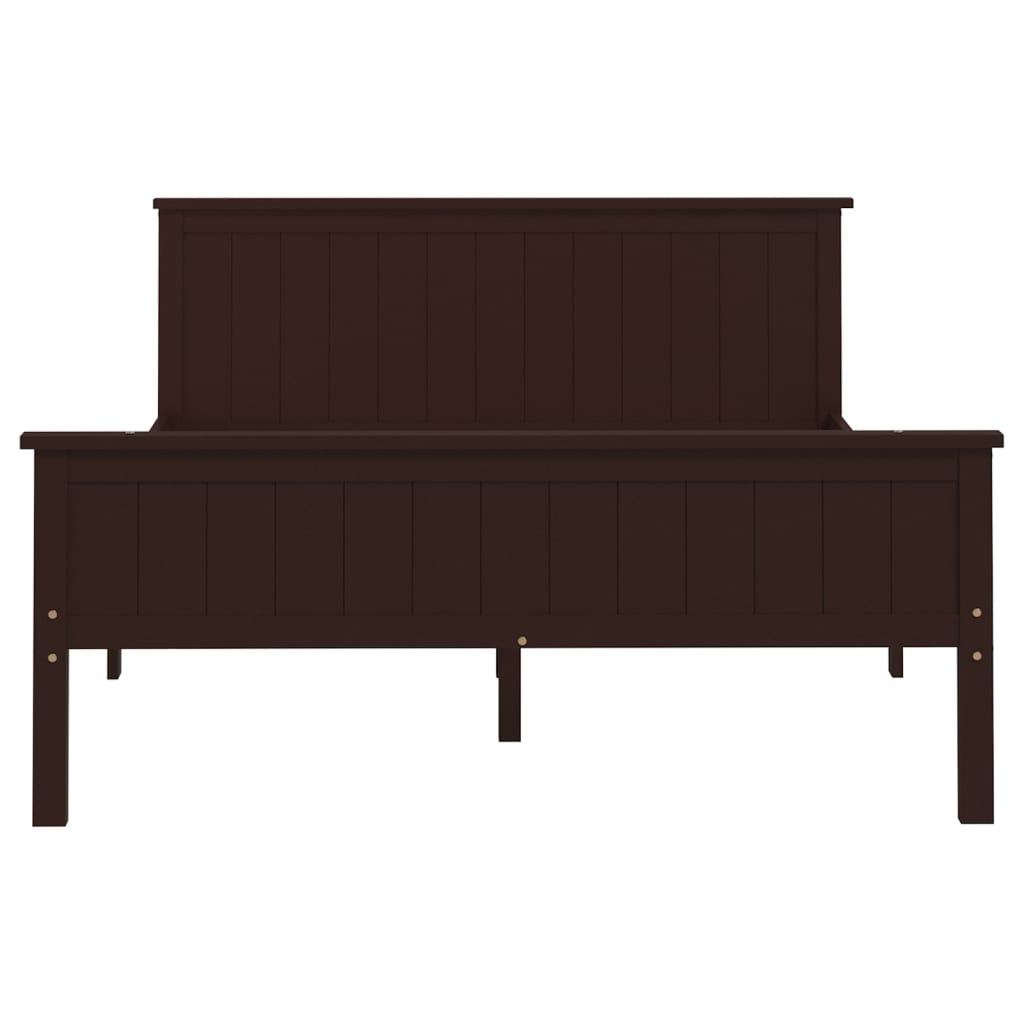 Bedframe Massief Grenenhout Donkerbruin 120X200 Cm