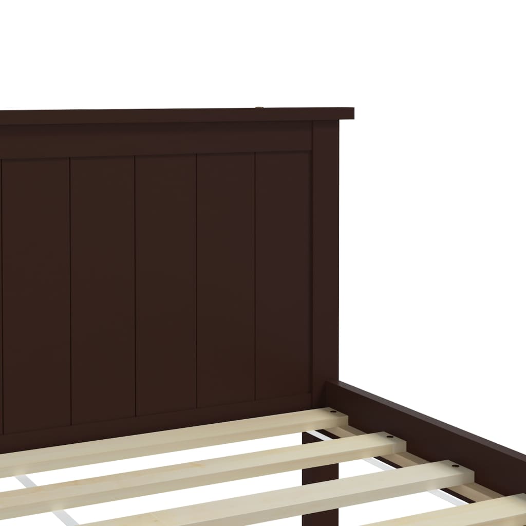 Bedframe Massief Grenenhout Donkerbruin 120X200 Cm