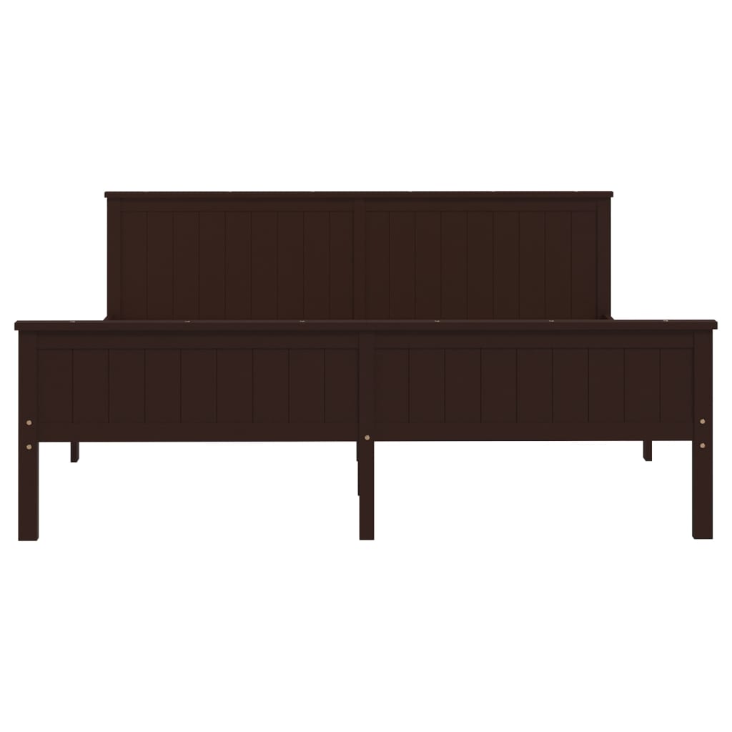 Bedframe Massief Grenenhout Donkerbruin 180X200 Cm