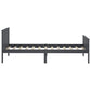 Bedframe Massief Grenenhout Grijs 90X200 Cm