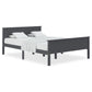 Bedframe Massief Grenenhout Grijs 120X200 Cm