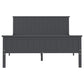 Bedframe Massief Grenenhout Grijs 120X200 Cm