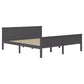 Bedframe Massief Grenenhout Grijs 180X200 Cm