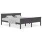 Bedframe Massief Grenenhout Grijs 200X200 Cm