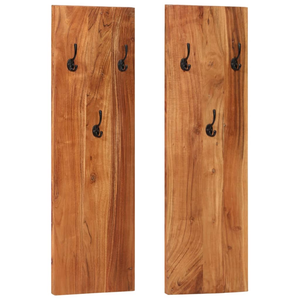 Wandkapstokken 2 St 36X3X110 Cm Massief Acaciahout