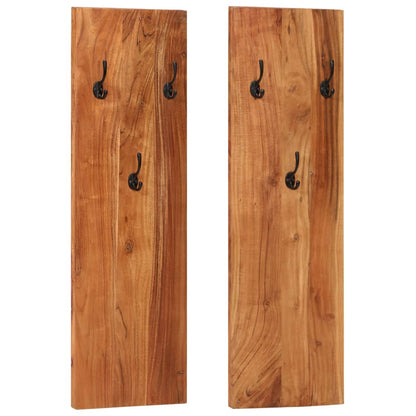 Wandkapstokken 2 St 36X3X110 Cm Massief Acaciahout