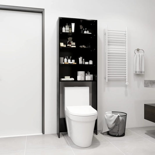 Wasmachinekast 64X24X190 Cm Zwart