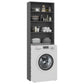 Wasmachinekast 64X24X190 Cm Grijs
