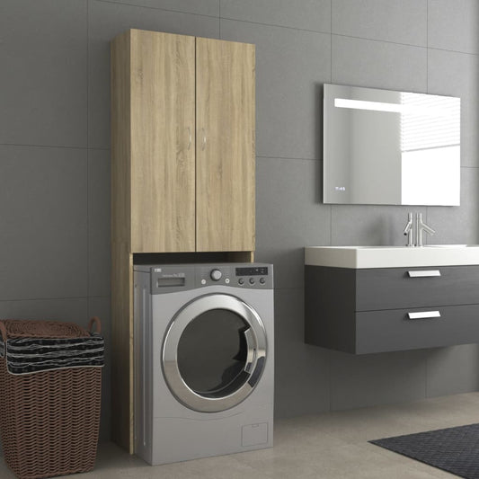 Wasmachinekast 64X25,5X190 Cm Sonoma Eikenkleurig