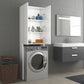 Wasmachinekast 64X25,5X190 Cm Hoogglans Wit