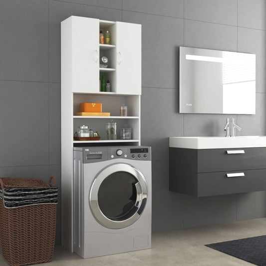 Wasmachinekast 64X25,5X190 Cm Wit