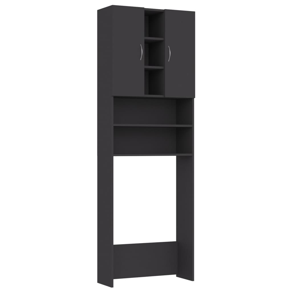 Wasmachinekast 64X25,5X190 Cm Grijs