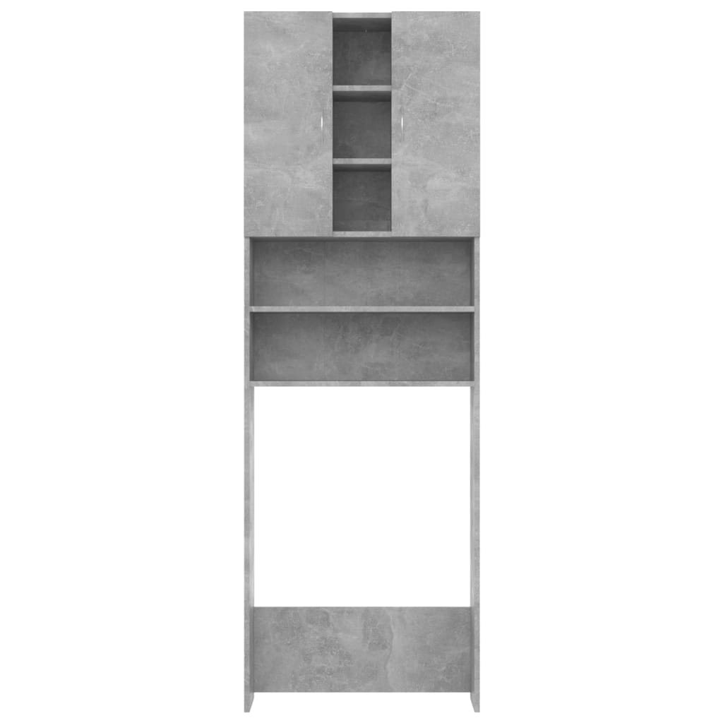 Wasmachinekast 64X25,5X190 Cm Betongrijs